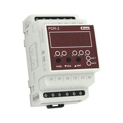 [304] PDR-2A/UNI - Programmable digital relay, 16 functions, output 2x16A, time 100h