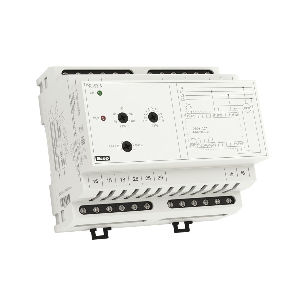 [4214] PRI-53/5 - Current monitoring relay of Imin or Imax in 3P