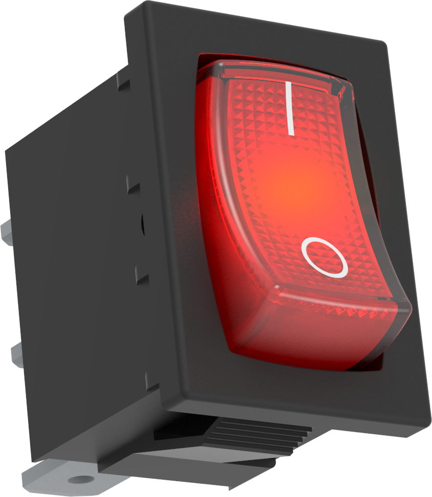 [2471] USS-07 (red) - Lighted switch/red