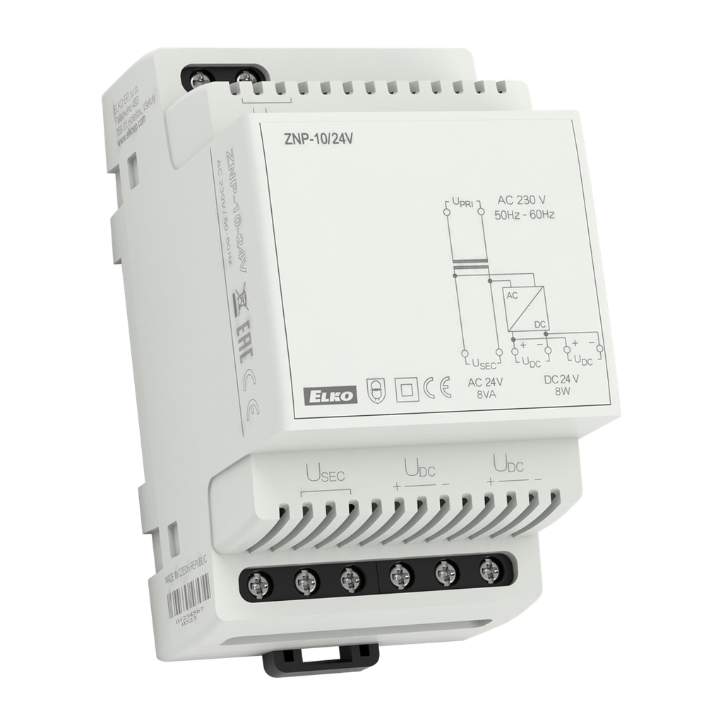 [408] ZNP-10/24V - Power supply, 24V AC/DC, 10VA