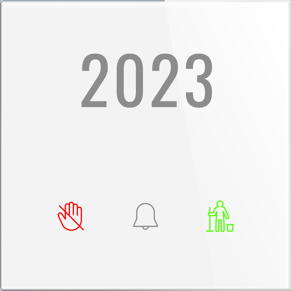 [9486] RFGS-30 - Infront of door hotel room unit with switched outputs (White, AC 230V)