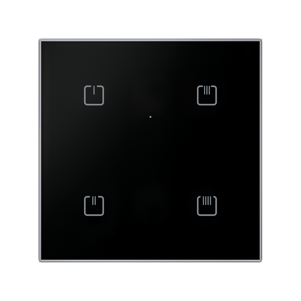 [8976] RFGB-40B/MT - Glass touch controller - 4 buttons, black sharp MATTER