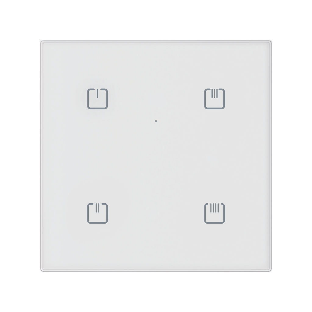 [8977] RFGB-40W/MT - Glass touch controller - 4 buttons, white sharp MATTER