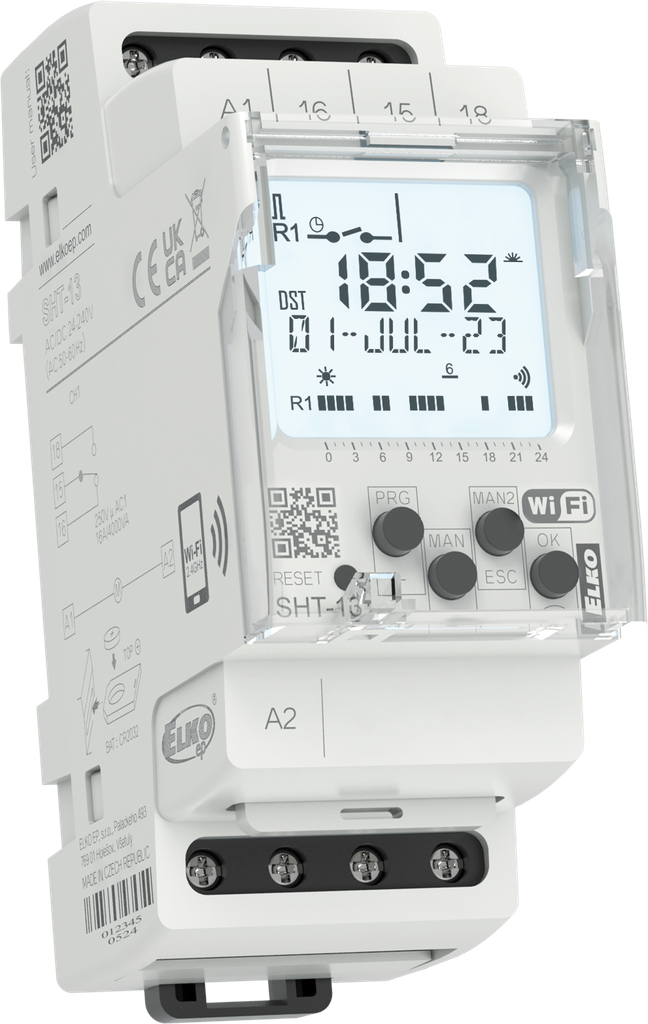 [9286] SHT-13/2 - Multifunction digital time switch with Wi-Fi connection