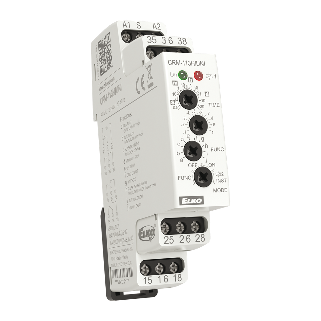 [8063] CRM-113H/UNI - Multifunction time relay with Inhibit delay