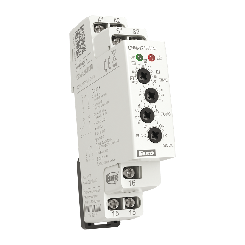 [7555] CRM-121H/UNI - Multifunction time relay with galvanically separated control input